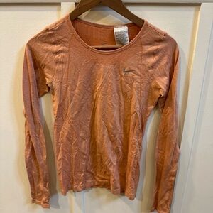 Nike Women's Long-Sleeve Performance Top in Coral Pink